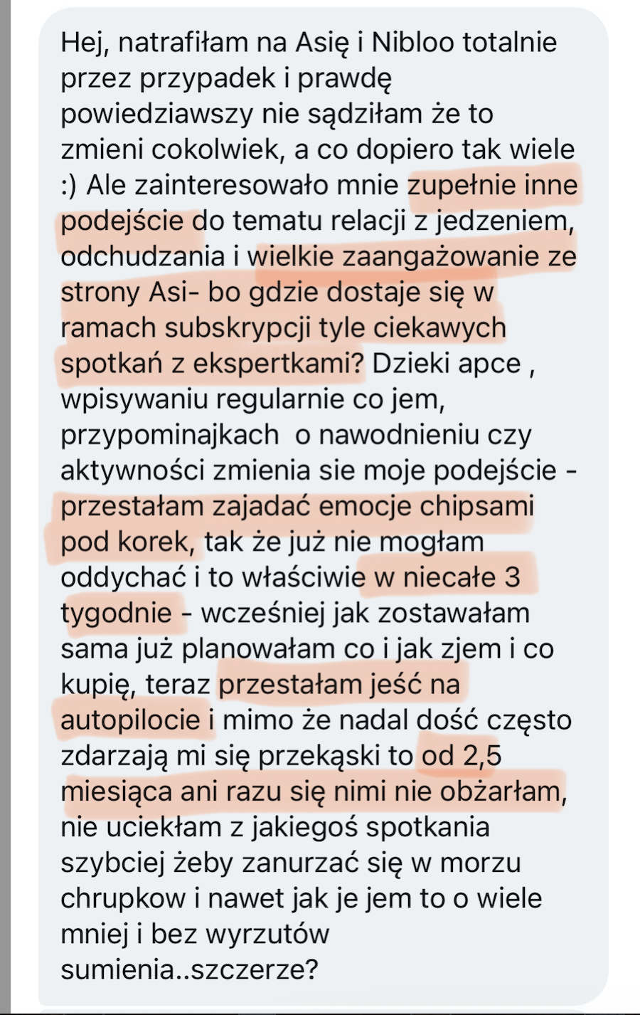 Wiadomość od Iwony — zmiana w niecałe 3 tygodnie